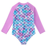 Girls' Long Sleeve One-Piece Swimsuit