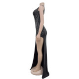 Women Sexy Beaded Dress Long