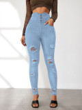 Women Ripped Denim Pants