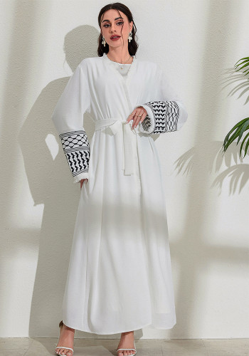 Women embroidered tassel dress without headscarf