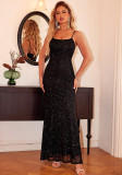Women sexy suspender black dress