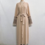 Women embroidered tassel dress without headscarf