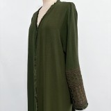 Women embroidered tassel dress without headscarf