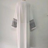 Women embroidered tassel dress without headscarf