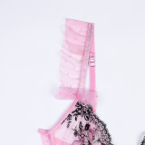 Women Embroidered Patchwork Polka Dot Net Bodysuit Sexy Lingerie