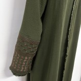 Women embroidered tassel dress without headscarf