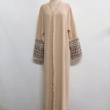 Women embroidered tassel dress without headscarf