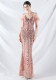 Luxury Sequins Plus Size Formal Party Evening Dress