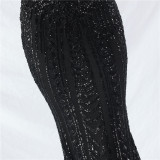 Luxury Sequins Plus Size Formal Party Evening Dress