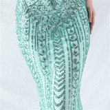 Luxury Sequins Plus Size Formal Party Evening Dress