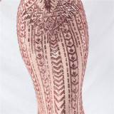 Luxury Sequins Plus Size Formal Party Evening Dress