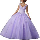 Bride Princess Fantasy Chic V-Neck Puffy Wedding Dress（Processing time need 3-6 days）