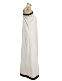 Summer Women Fashion Color Matching Strap Holidays Dress