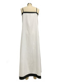 Summer Women Fashion Color Matching Strap Holidays Dress