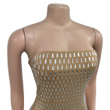 Women Solid beaded sleeveless dress