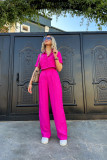Women Summer Ladies Short Sleeve Chic Fashion Casual Women Two-Piece Pants Set