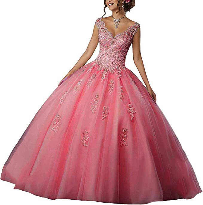 Bride Princess Fantasy Chic V-Neck Puffy Wedding Dress(Processing time need 3-6 days)