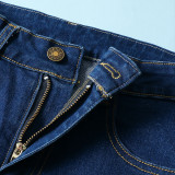 Women fashion stretchy Bell Bottom Denim Pants