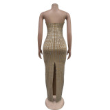 Women Solid beaded sleeveless dress