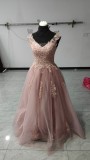 Bride Princess Fantasy Chic V-Neck Puffy Wedding Dress（Processing time need 3-6 days）