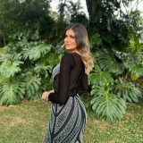 Women Beaded See-Through Patchwork Bodycon Elastic slit dress