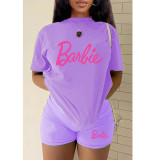 Women printed short-sleeved T-shirt And shorts two-piece set