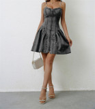 Spring/Summer Street Trendy Patchwork Strap Denim Dress