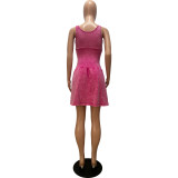 Women Suspender Pleated Dress