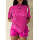 Women printed short-sleeved T-shirt And shorts two-piece set