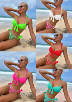Women printed bikini Lace-Up Two Pieces swimsuit Women printed bikini Lace-Up Two Pieces swimsuit