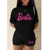 Women printed short-sleeved T-shirt And shorts two-piece set