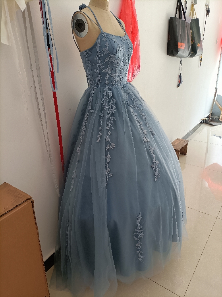 Women summer lace applique party dance evening dress(processing time 4-5 days)