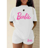 Women printed short-sleeved T-shirt And shorts two-piece set