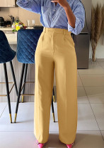 Women's Spring Autumn Winter High Waist Straight Wide Leg Casual Pants