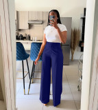 Women's Spring Autumn Winter High Waist Straight Wide Leg Casual Pants