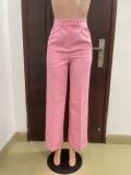 Women's Spring Autumn Winter High Waist Straight Wide Leg Casual Pants