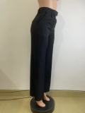 Women's Spring Autumn Winter High Waist Straight Wide Leg Casual Pants