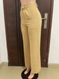 Women's Spring Autumn Winter High Waist Straight Wide Leg Casual Pants