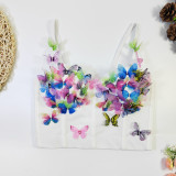 Women Beach Holidays Fishbone Strapless Tank Sexy Strap Butterfly Top