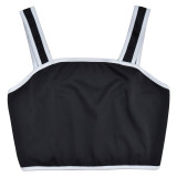 Women Solid Strapless Top Shorts Two-Piece Set