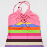 Women Sexy Backless Suspender Print Maxi Dress