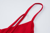 Women Summer Sexy Backless Suspender Loose Jumpsuit