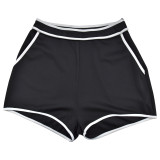 Women Solid Strapless Top Shorts Two-Piece Set