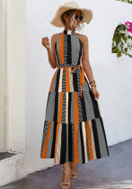 Women Halter Neck Sleeveless Dress Women Halter Neck Sleeveless Dress