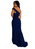 Sexy fashion nightclub wrap chest slit women's dress