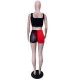 Women Summer See-Through Contrast Three-Piece