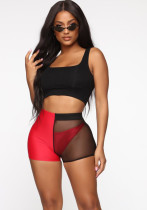 Women Summer See-Through Contrast Three-Piece Women Summer See-Through Contrast Three-Piece