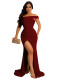 Sexy fashion nightclub wrap chest slit women's dress