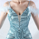 Elegant Luxury Sequins Evening Dress