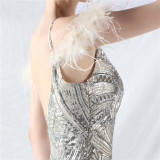 Elegant Luxury Sequins Evening Dress